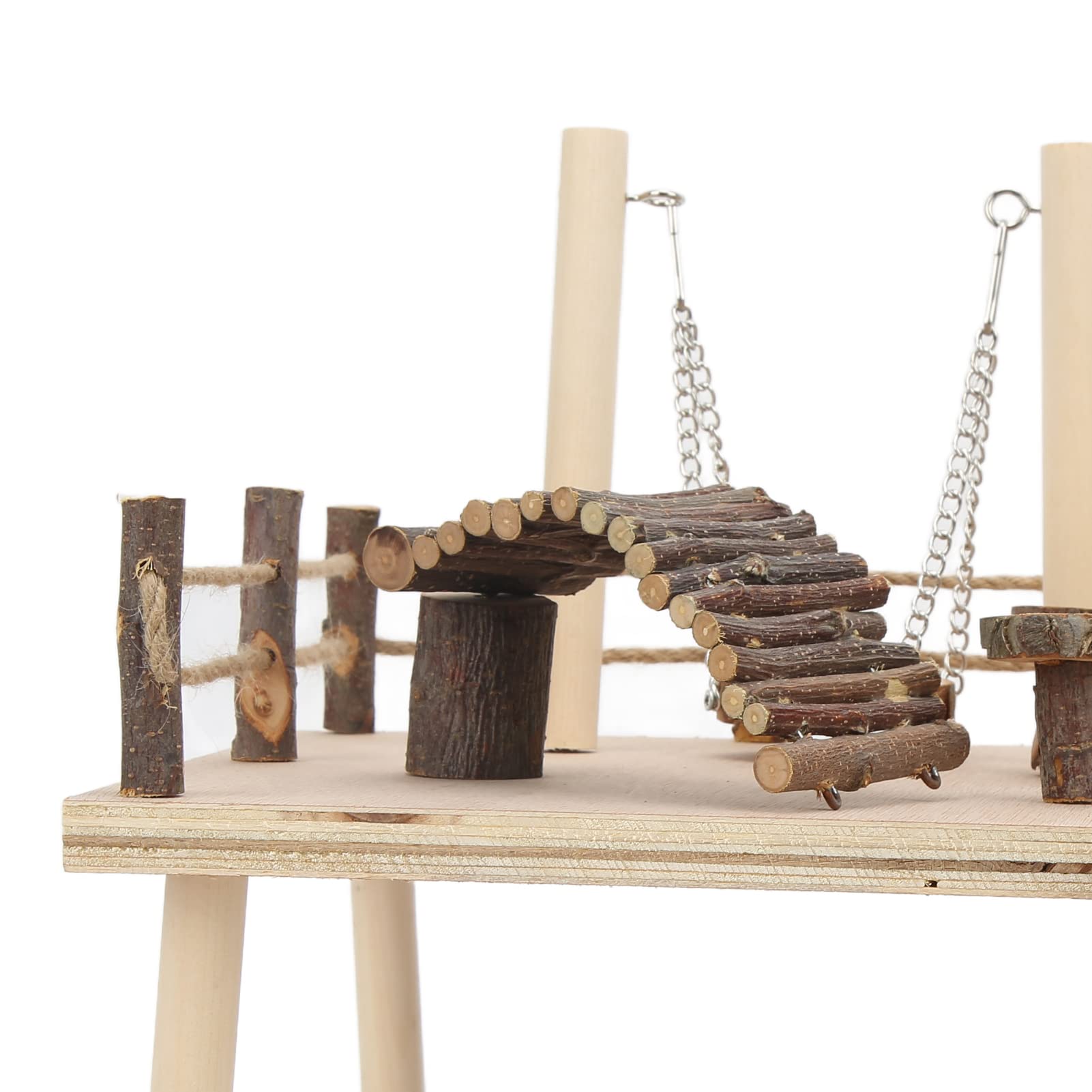 Piattaforma per criceti in legno per gabbia, gioco per criceti, giochi per arrampicata, piccoli animali domestici, set di attività per piccoli animali domestici, ideale per criceti, gerbilli e altri