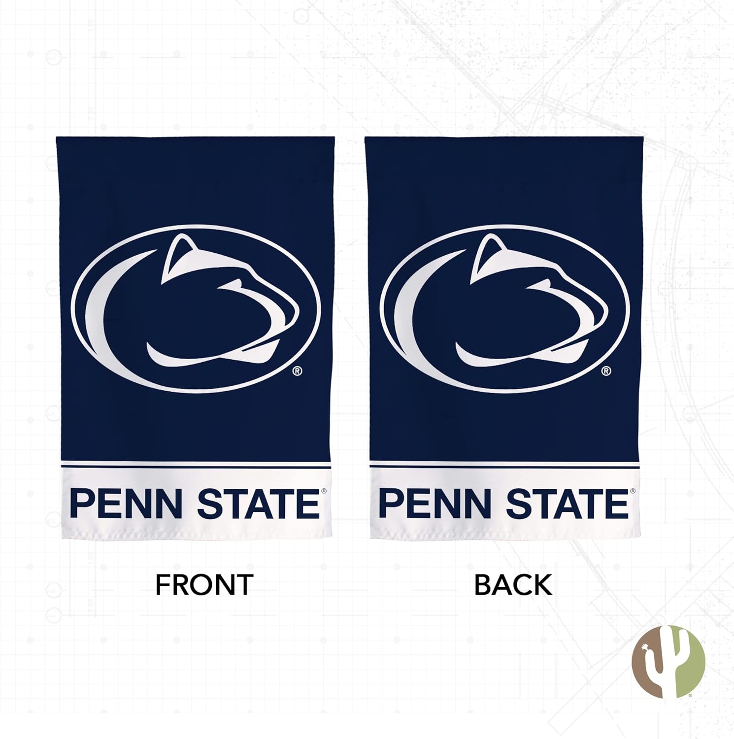 Desert Cactus Penn State PS Garden Flag – 19 x 12 inch Penn State Nittany Lions Banner, For Outdoor Display and Events (Design A) - Image 2
