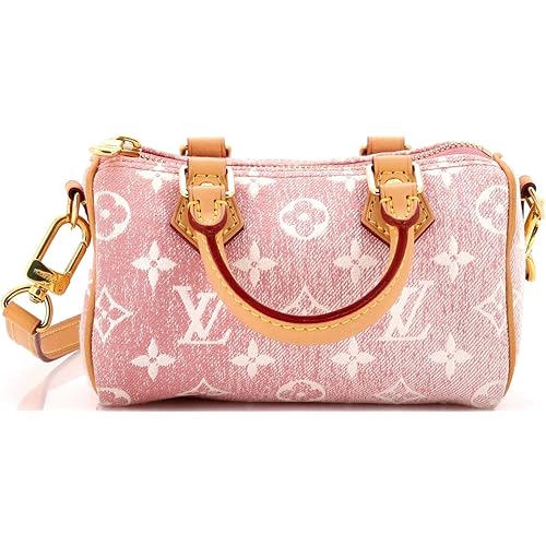 Louis Vuitton, Pre-Loved Speedy Bandouliere NM Bag Monogram Jacquard Denim Nano, Pink