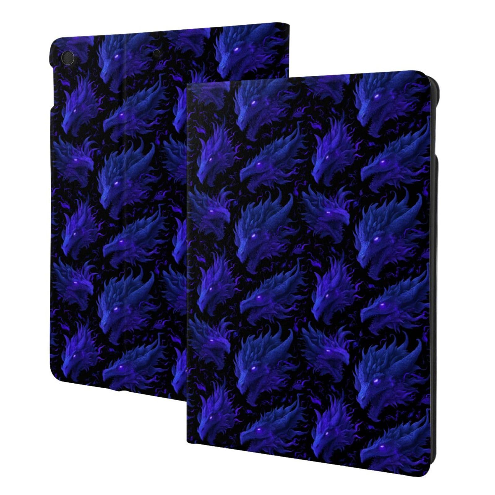 Étui iPad 8e génération anti rayure avec support folio dragon violet