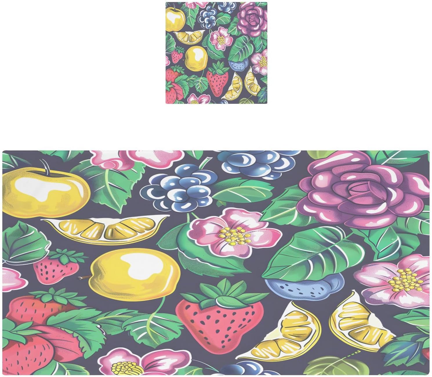 Hand Towels Premium Soft and Highly Absorbent Tropical Fruit Rose Apple 2 Pcs Towels for Bathroom Set 100% Cotton Decorative Face Towels