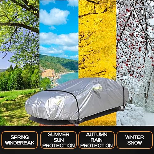 Miniatura 6 de Funda para automóvil Cadillac CT5 2020-2022, para interiores y exteriores, cubierta exterior completa, 190T de alta densidad, impermeable, protector