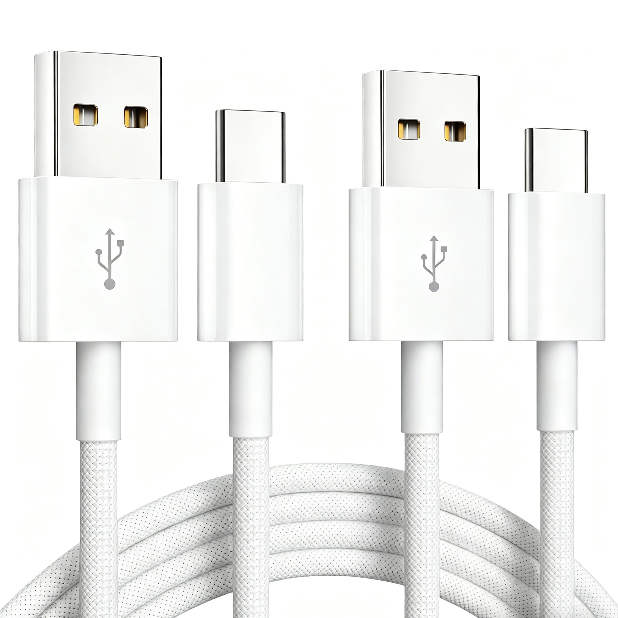 USB C Kabel [2Stück1m] USB C Ladekabel Geflochten USB auf USB C Kabel kompatibel Mit iPhone 17/16/15/16 Pro, Samsung, Google, Huawei, LG, Xiaomi, Sony, Handy Typ-C Ladekabel