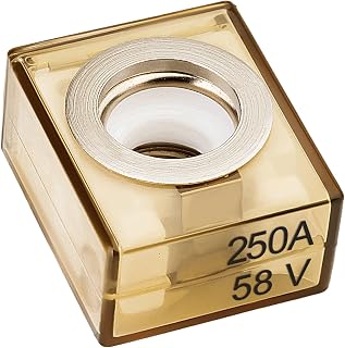Battery Terminal Fuse 250A Marine Rated Battery Fuse (MRBF), 58V DC Max IP66 Waterproof Protect Circuit of Charging Piles RV Car Cruise Cranes (250A)