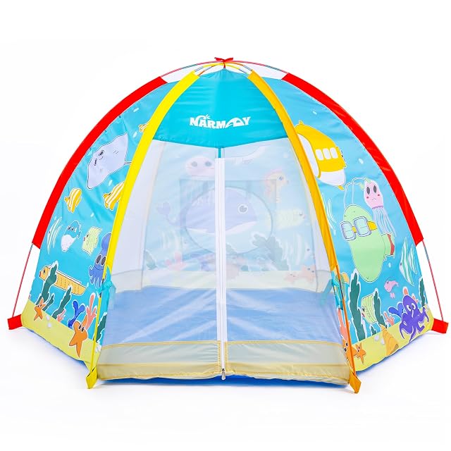 NARMAY® - Tienda de campaña para niños, Ideal para Jugar en Interiores y Exteriores, 182 × 152 × 121 cm…