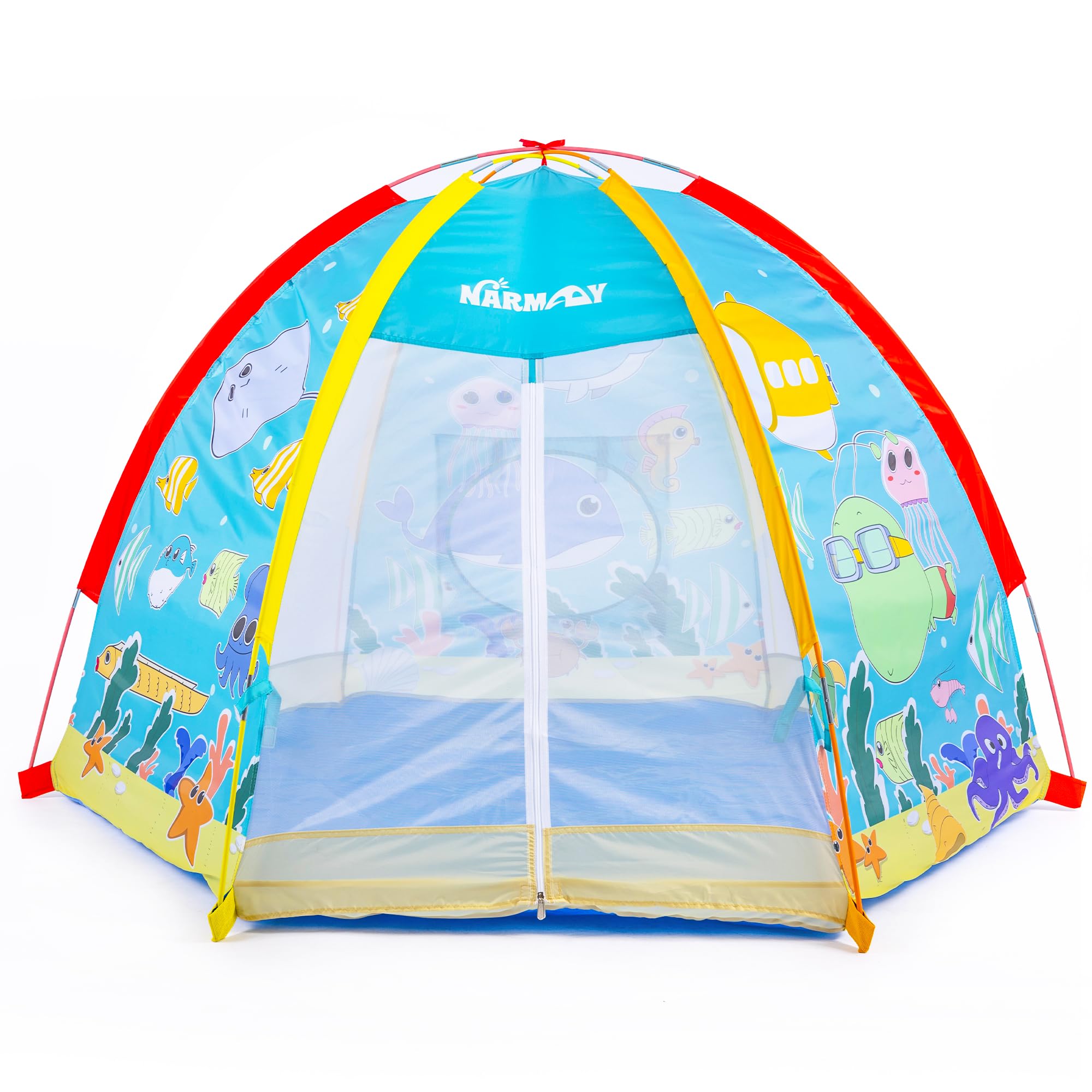 Play Tent Ocean World Dome Tent for Kids Indoor/Outdoor Joy - 72 x 60 x 42 inch