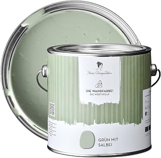 MissPompadour edelmatte Wandfarbe Grün mit Salbei 2,5L - sehr hohe Deckkraft - g im Test
