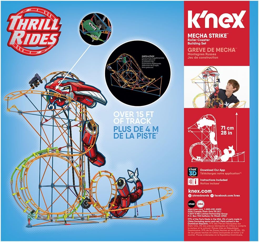 K'Nex 18515 Mecha Strike Roller Coaster Building Set