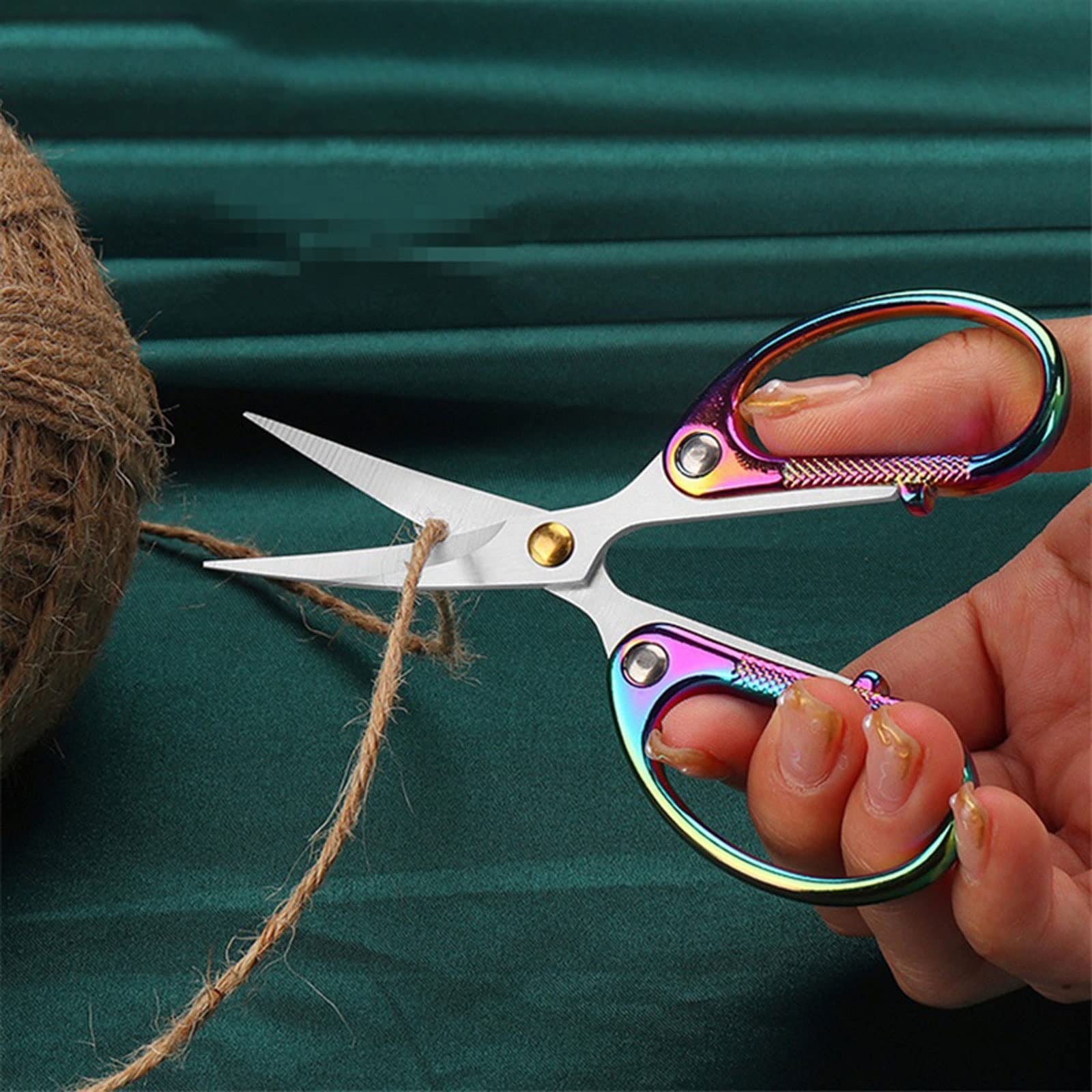 Küchenschere verzogener Kopf Stickerei abgewinkelte Schere Handarbeit Faden schneiden Papier Vintage Schere Nähen Stoff Cr