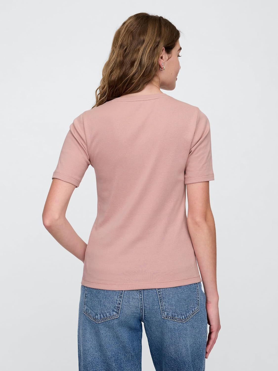 Gap Womens Ribbed Crewneck Tee T-Shirt - Image 2