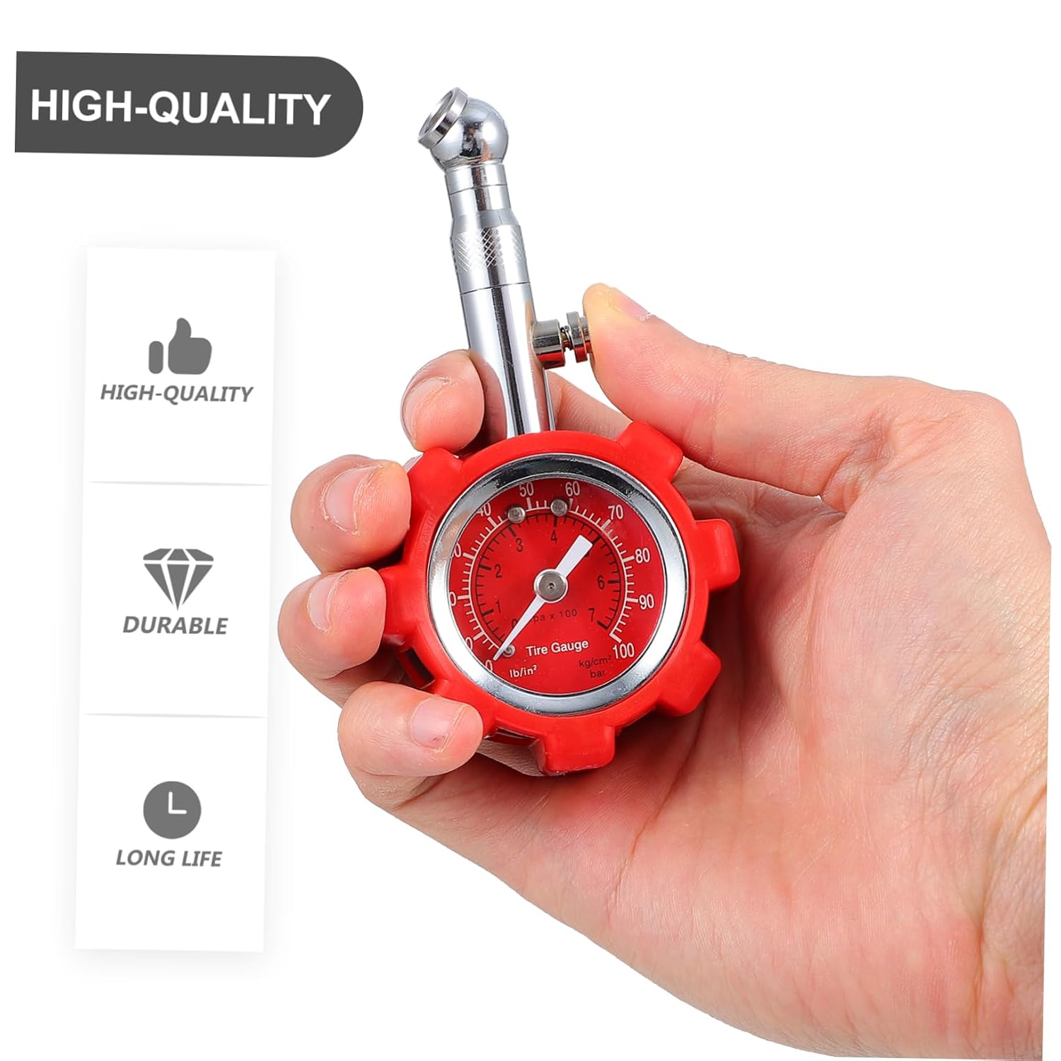 PRETYZOOM 1Pc Portable Auto Tire Pressure Gauge Durable Tester for Cars Trucks Off Road Vehicles Lightweight Design with Dual Units Kbs for Easy Use