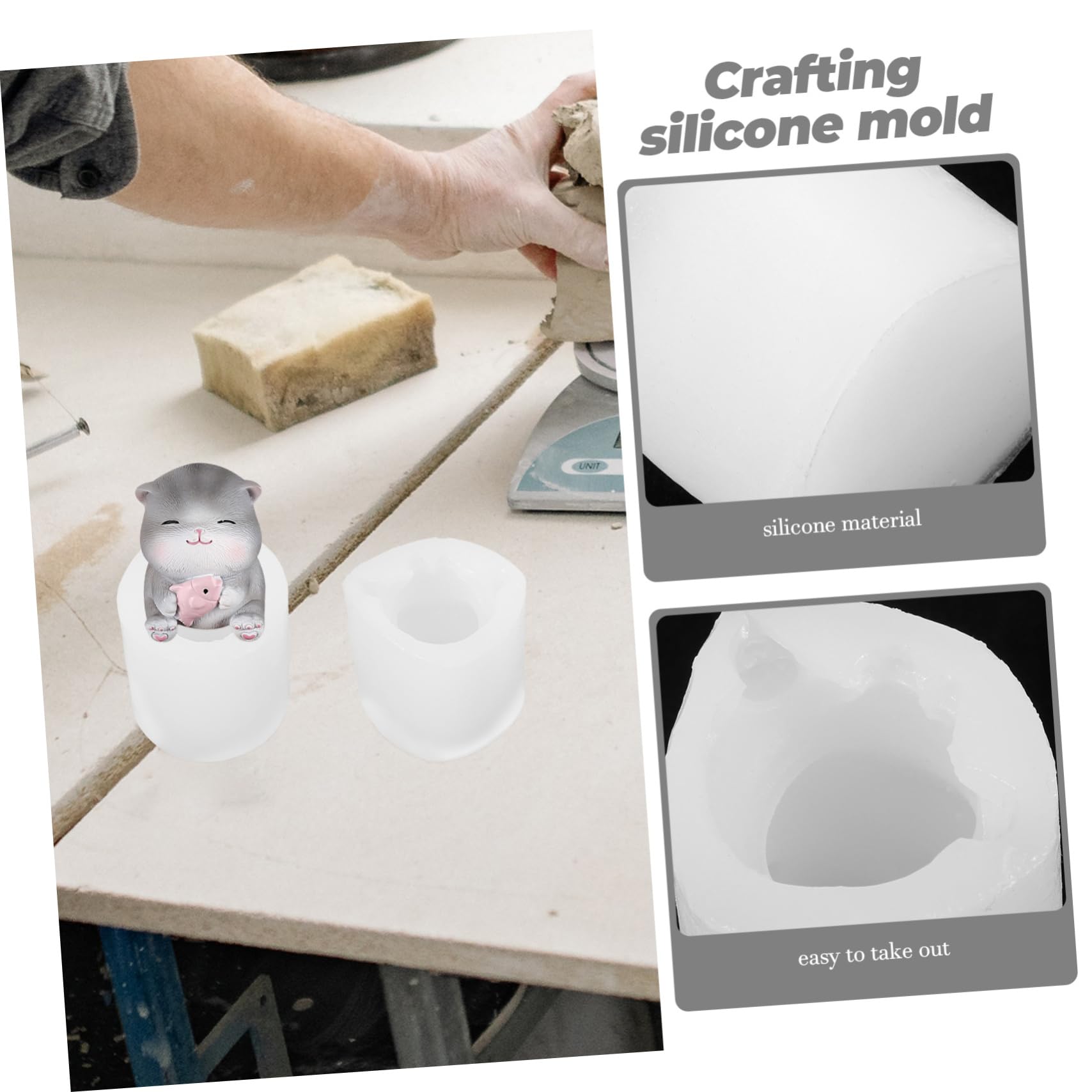 EXCEART 16pezzi Stampo Silicone Per Gatti Mold Per Resina Epossidica Stampo Flessibile Per Decorazioni Fai Da Te Per Creazioni Artigianali e Ornamenti Decorativi