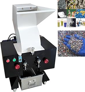 TECHTONGDA Plastic Shredder Plastic Granulator Heavy-Duty Bottle Crusher Cardboard Disintegrator Electric Plastic Chipper Crusher Multi-Function Rubber Grinding Machine Single-Phase 220V