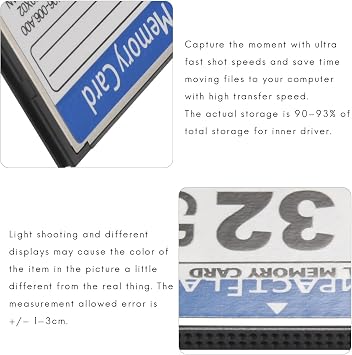 Professional 32GB Compact Flash Memory Card(White&)