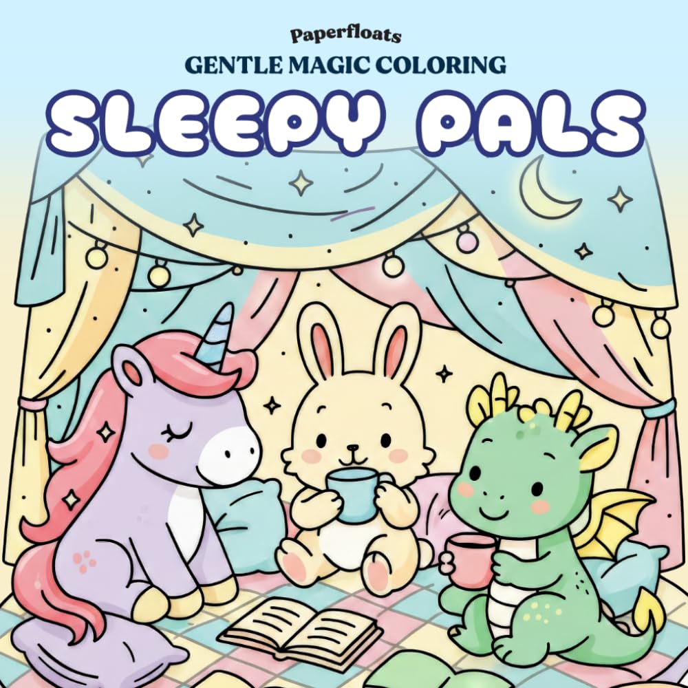 Sleepy Pals A Cozy Fantasy Coloring Book: A Cozy Fantasy Coloring Book for Evening Relaxation and Bedtime Calm