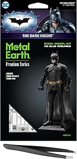 Metal Earth Premium Series Batman The Dark Knight 3D Metal Model Kit Fascinations Bundle with Tweezers