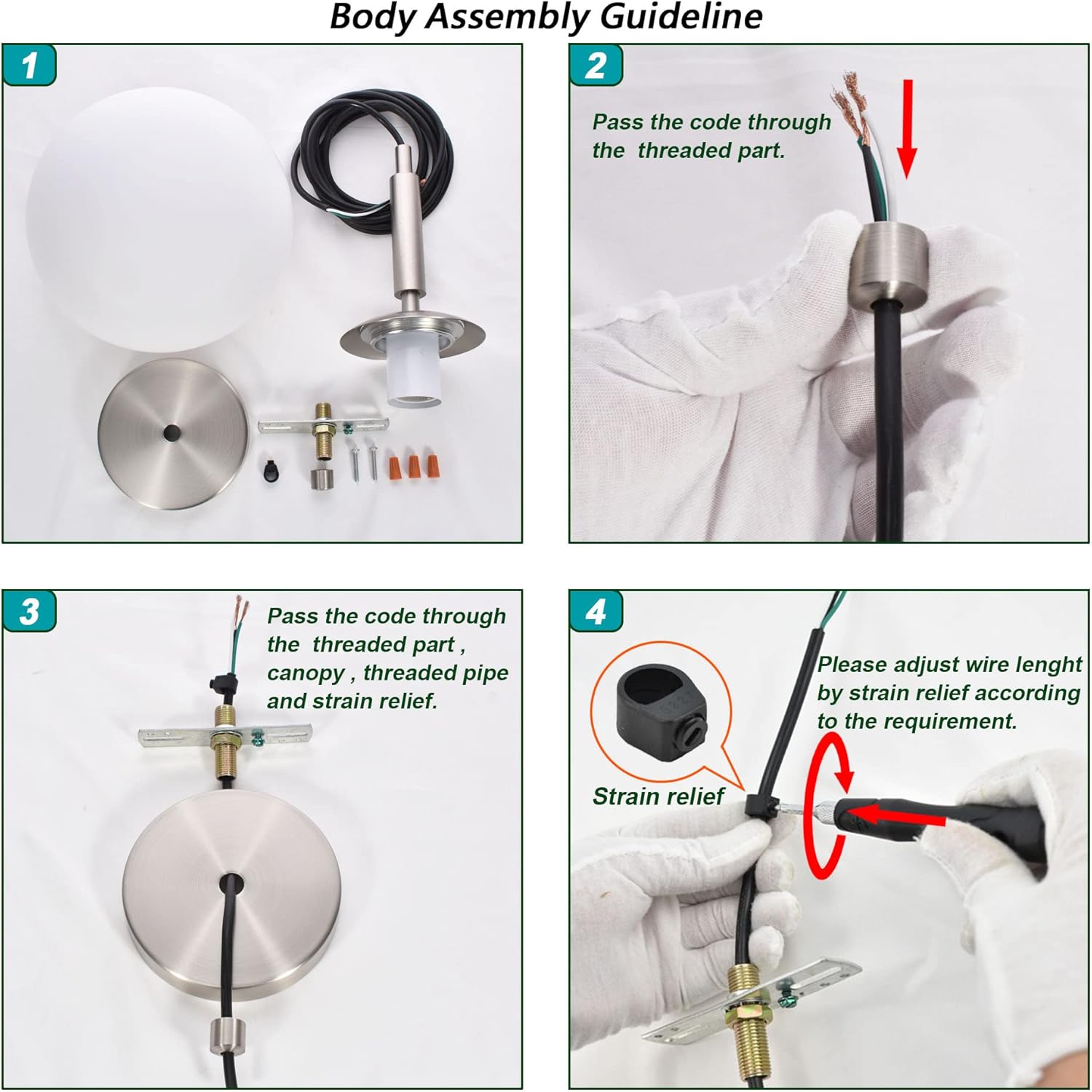 Pendant Lighting 1 Light Globe Pendant Light, Modern Adjustable Kitchen Hanging Ceiling Light Brushed Nickel- 8 Inch Globe Shade