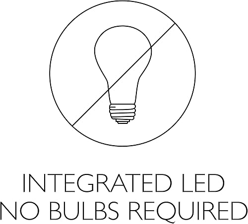 Miniatura 11 de Design House 587261 Owens - Lámpara de techo LED integrada de 32 pulgadas para interiores, ovalada, regulable, con lente acrílica blanca esmerilada