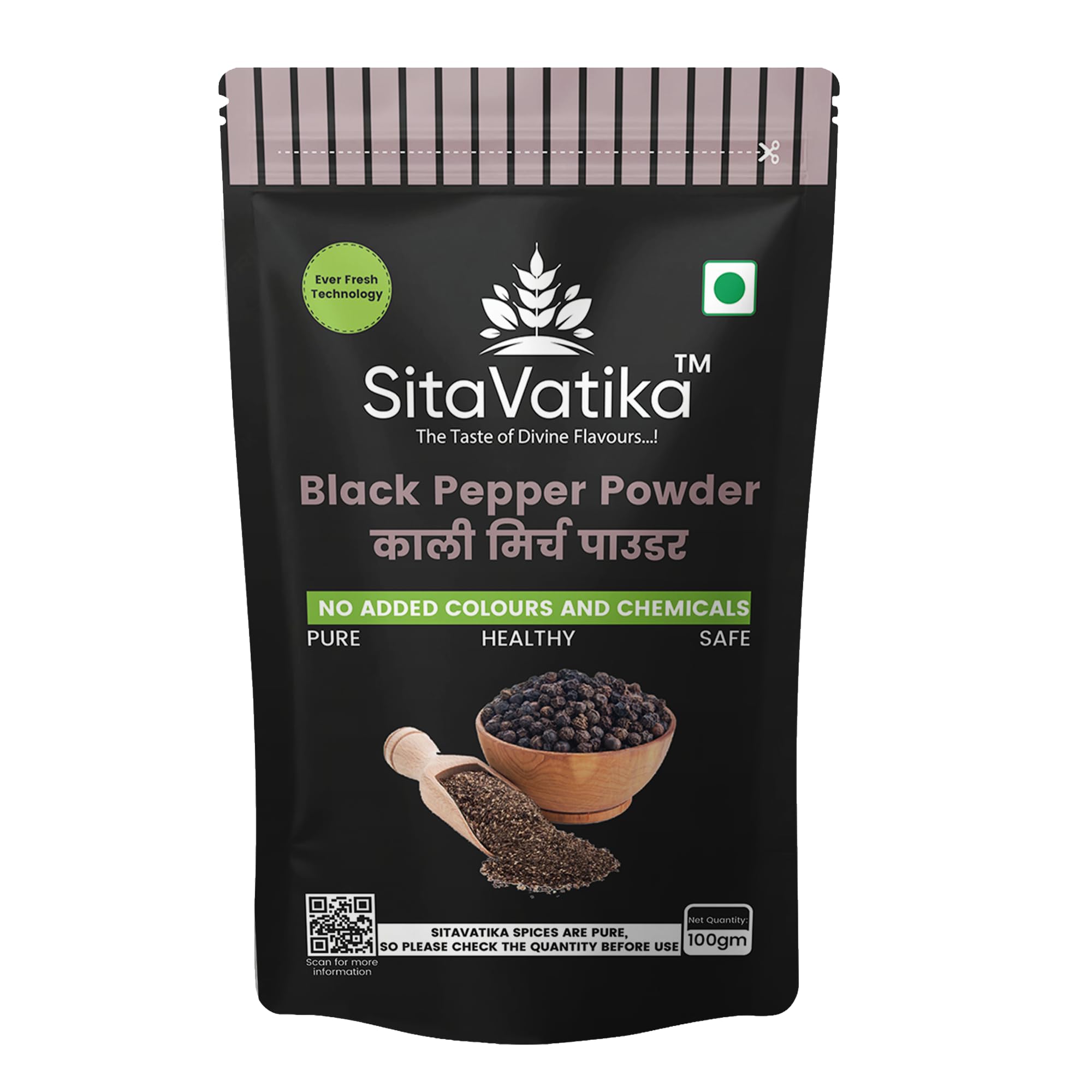Sitavatika Premium Black Pepper Powder 100gm No Added Colours and Chemicals Bold Flavor Perfect for Grinders Artificial Colors and Preservatives Free kali Mirch Powder-image-13