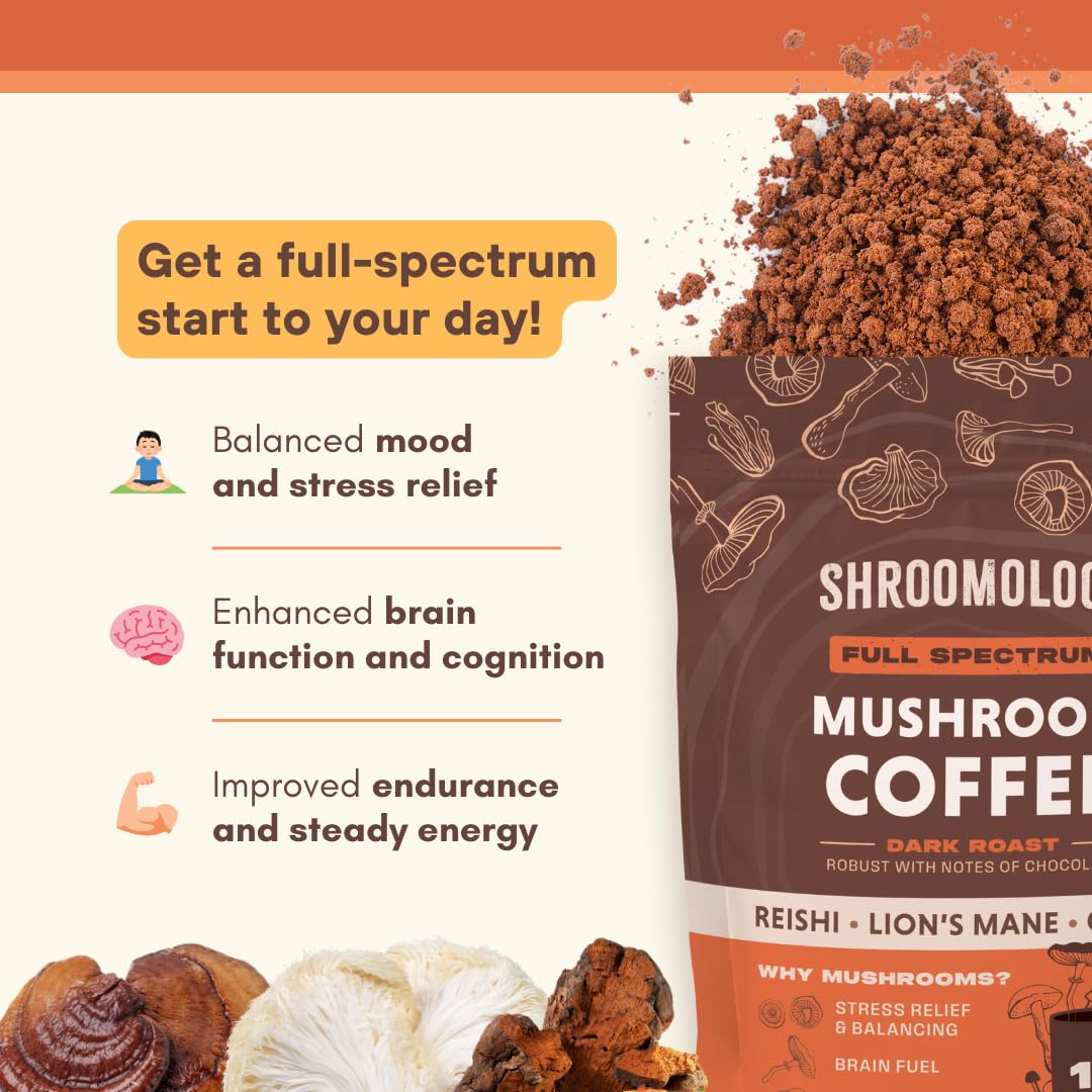 360 Nutrition Instant Mushroom Coffee with Reishi, Lion’s Mane — image 5