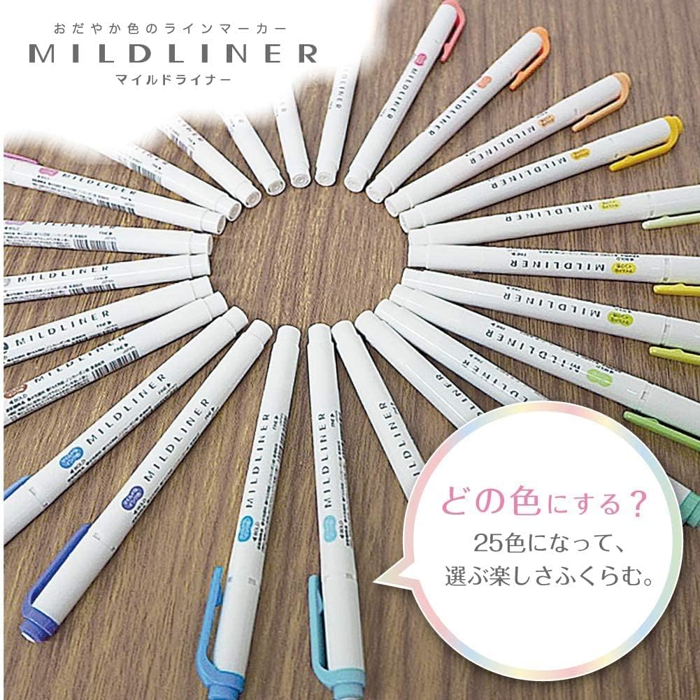 Zebra Mildliner WKT5-5C-3B Highlighter, 5 Color Set, Ladybug B