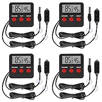 Vista 8 de Termómetro digital y termómetros de humedad para interiores y exteriores, medidor de temperatura e higrómetro digital con sonda para terrario