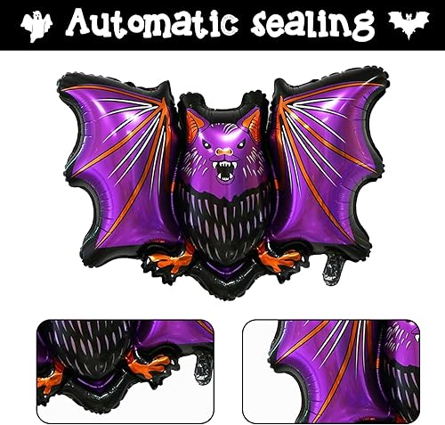 Miniatura 3 de Globos de aluminio de Halloween, globos de helio de aluminio 3D para Halloween, fantasma, araña, árbol de murciélago, calabaza, globos de Halloween