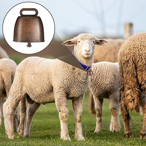 Miniatura 4 de 24 campanas de cobre para pastoreo, campanas de artesanía vintage, campanas de animales anti-pérdida, ganado, cabra, campanas ruidosas, caballo,