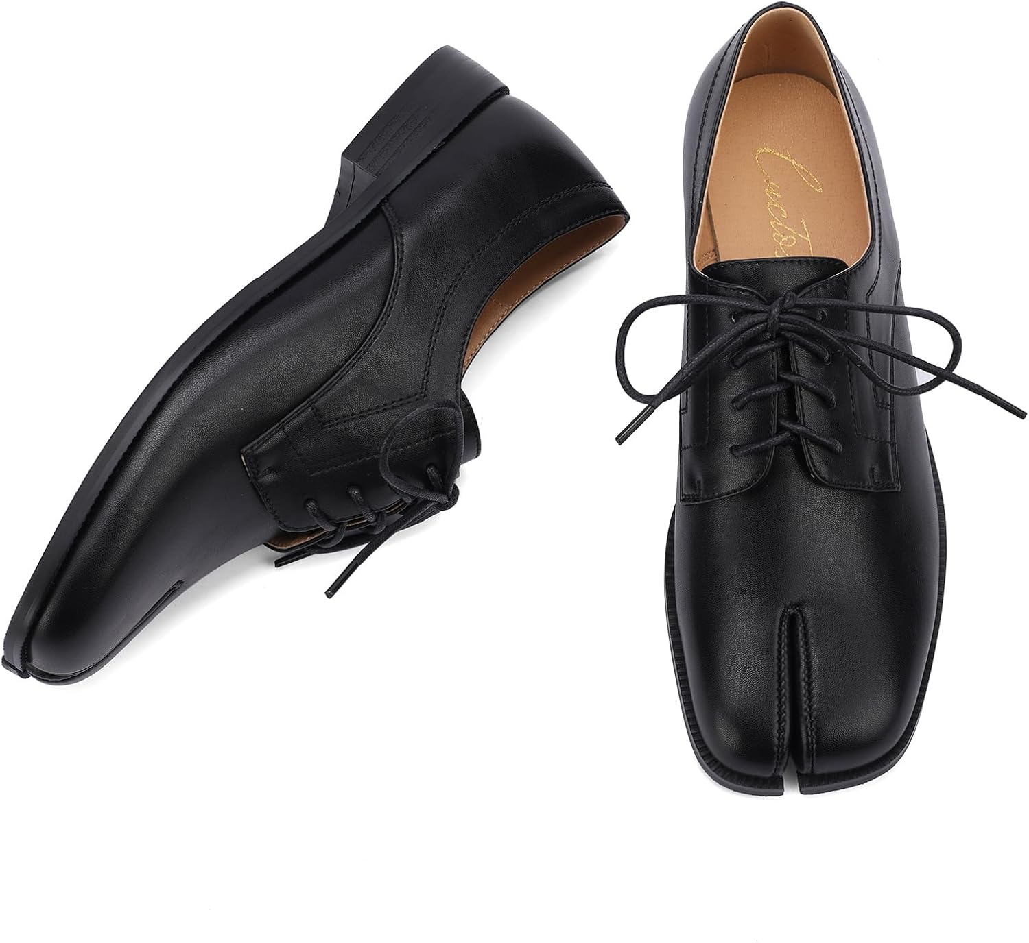 Women Neutral Oxford Shoes - Handmade Faux Leather Comfort