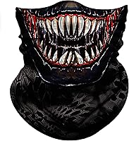 Vista 12 de Obacle Máscara facial de calavera para polvo, viento, protección solar, hombres y mujeres, motociclismo