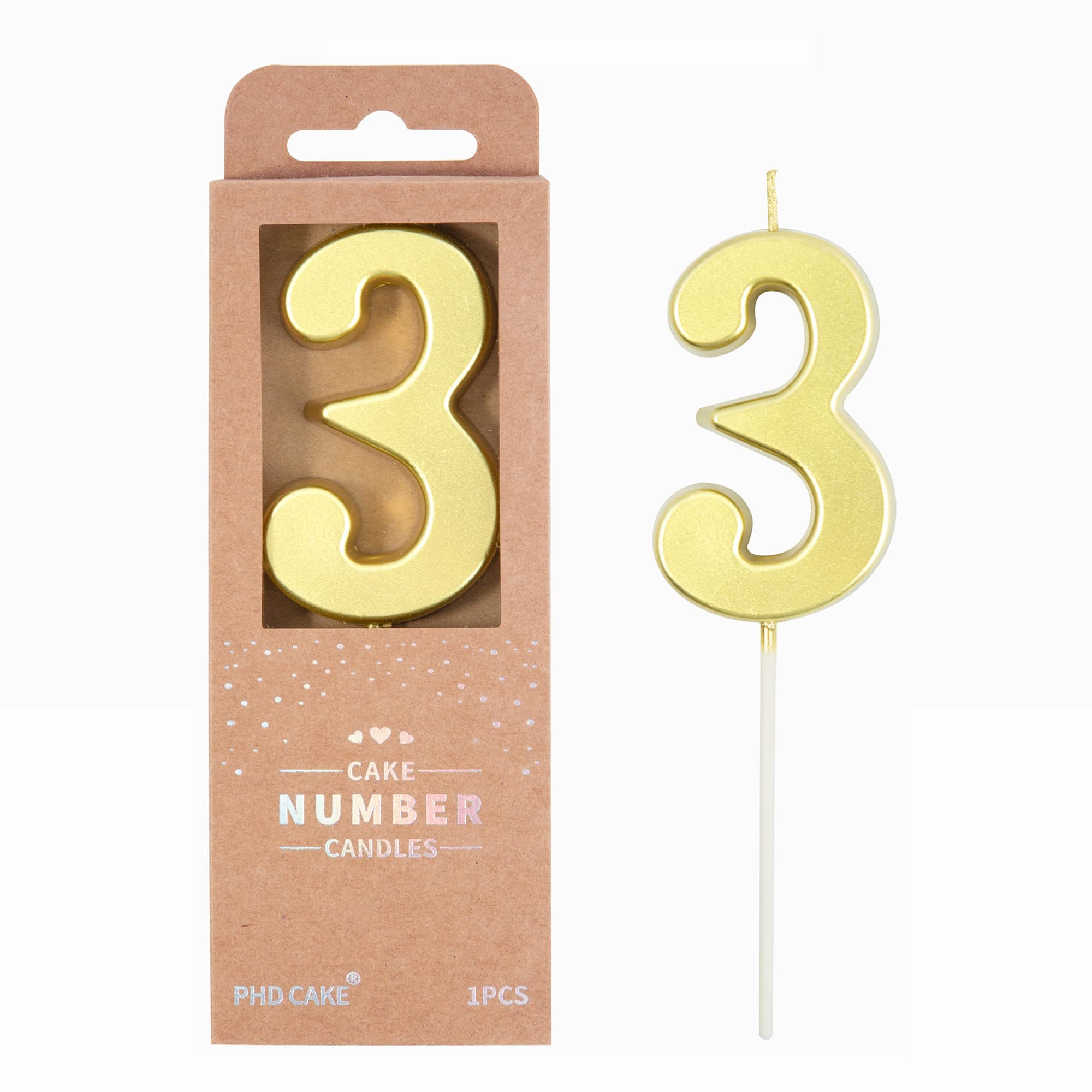 Black Birthday Candles - 2 Number Cake Toppers -23