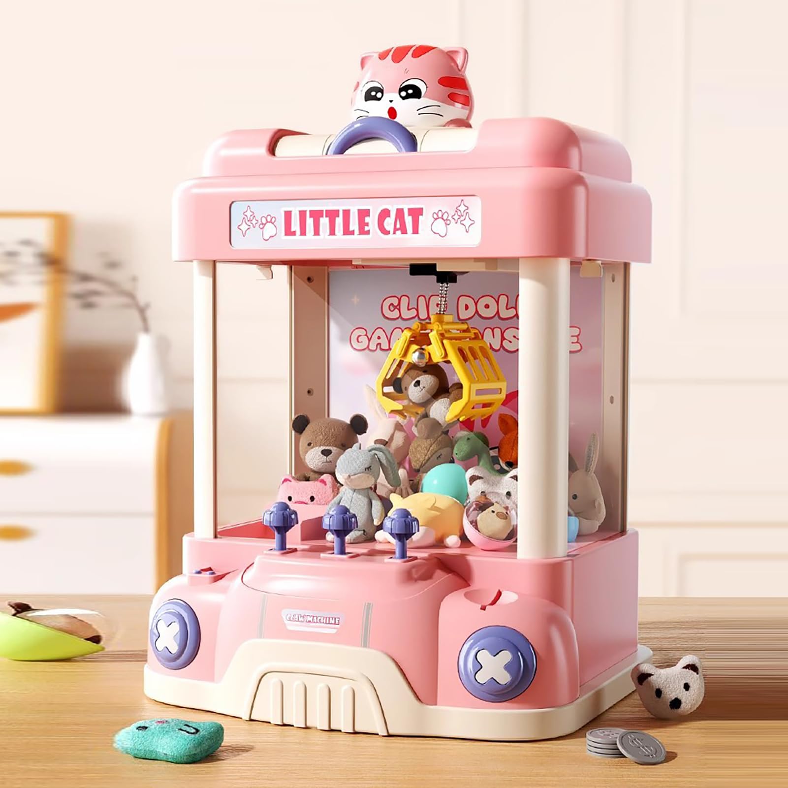 Machine à griffes pour enfants, mini distributeur de bonbons, distributeur automatique de jouets pour filles et Machine à griffes pour enfants, mini distributeur de bonbons, distributeur automatique de jouets pour filles et