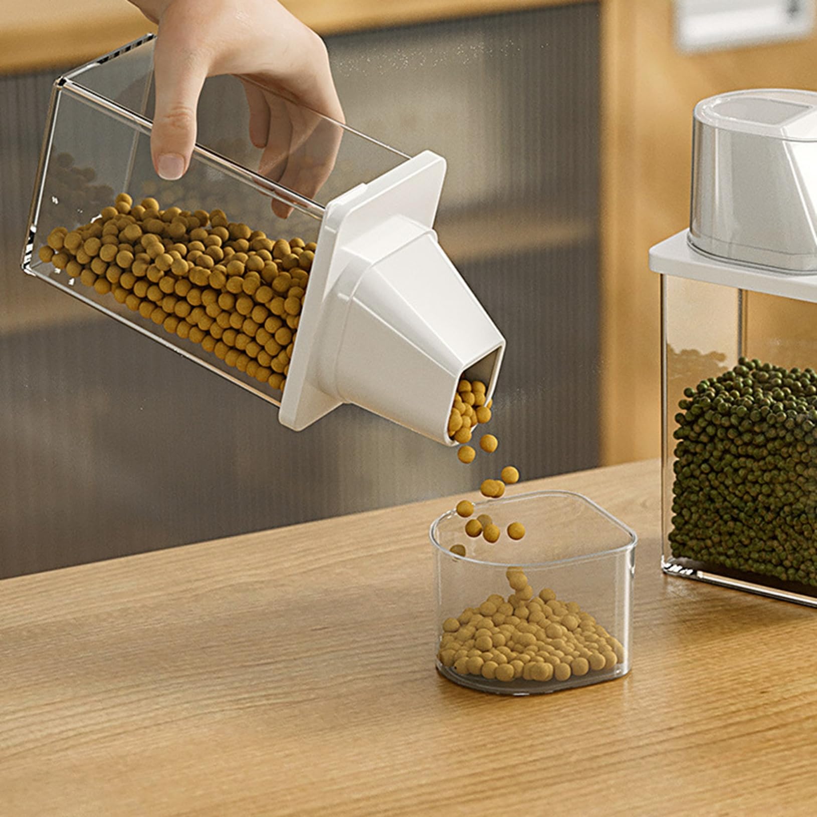 Amazon｜クリア食品保存容器 2個セット 蓋付き 気密性 乾燥食品