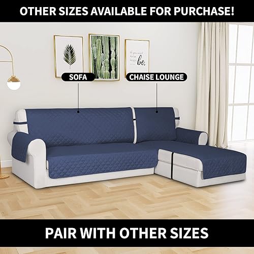 Miniatura 322 de Easy-Going - Funda reversible para sofá, resistente al agua, con varillas de espuma y correas elásticas, protector de muebles para mascotas y perros