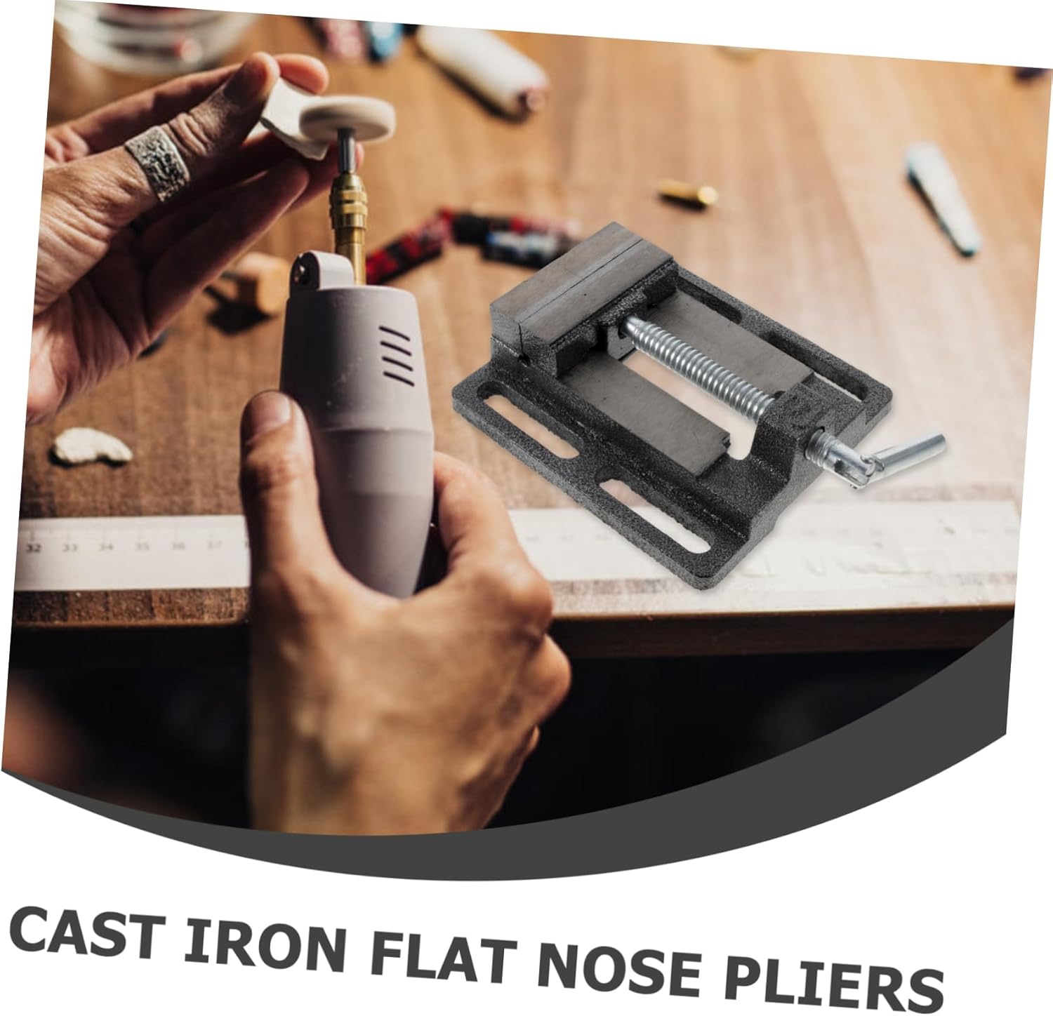 Bench Clamp for Drilling Small Drill Press Vise Easy Adjustments for Woodworking Metal Plastic Parts