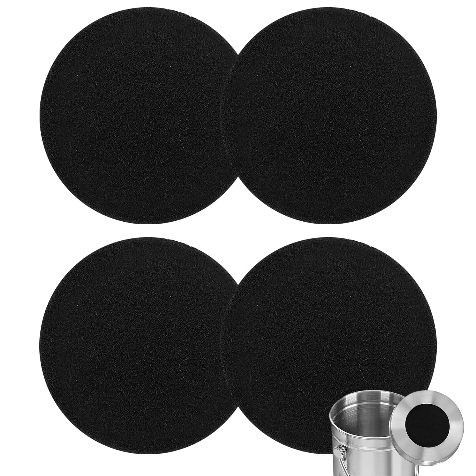Filtres Compost Ronds à Charbon Actif Anti-Odeur 17 cm Lot de 4 Pièces