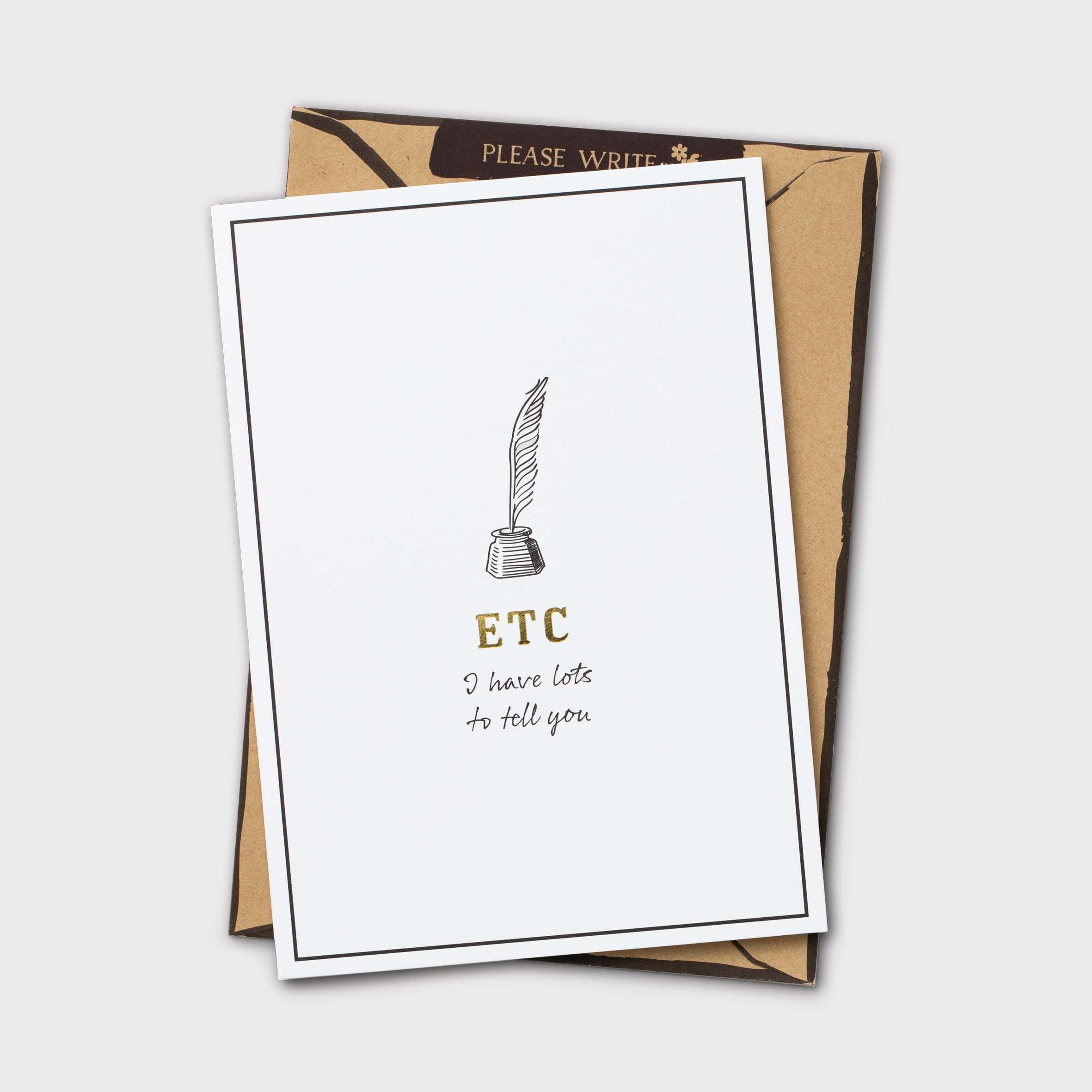 IF Please Write - ETC, fold-out notecard with envelope