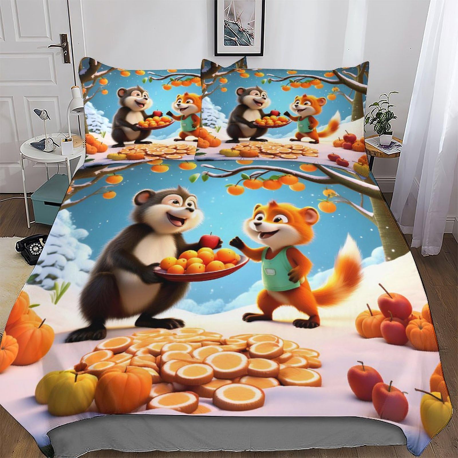 Housse de couette microfibre hypoallergique lit King fermeture éclair invisible