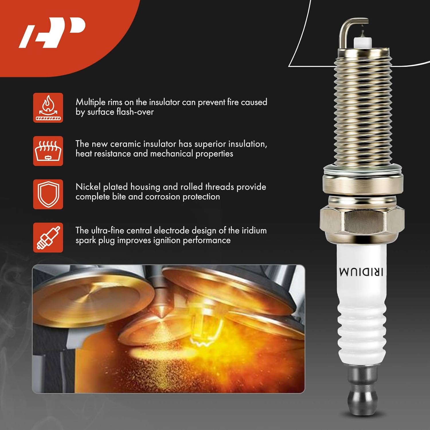 A-Premium Set of 8 Ignition Coil Pack and Iridium Spark Plugs Compatible with Kia Soul 2010-2011 1.6L, Replace# 273012B000