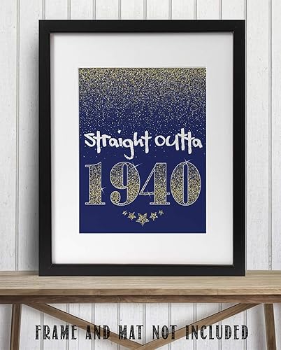 Miniatura 7 de Straight Outta 1940 Print - Great for Birthday Decorations, Class High School Reunion Decor, Party Banner Art Poster, Birthday Party Cool Gifts,