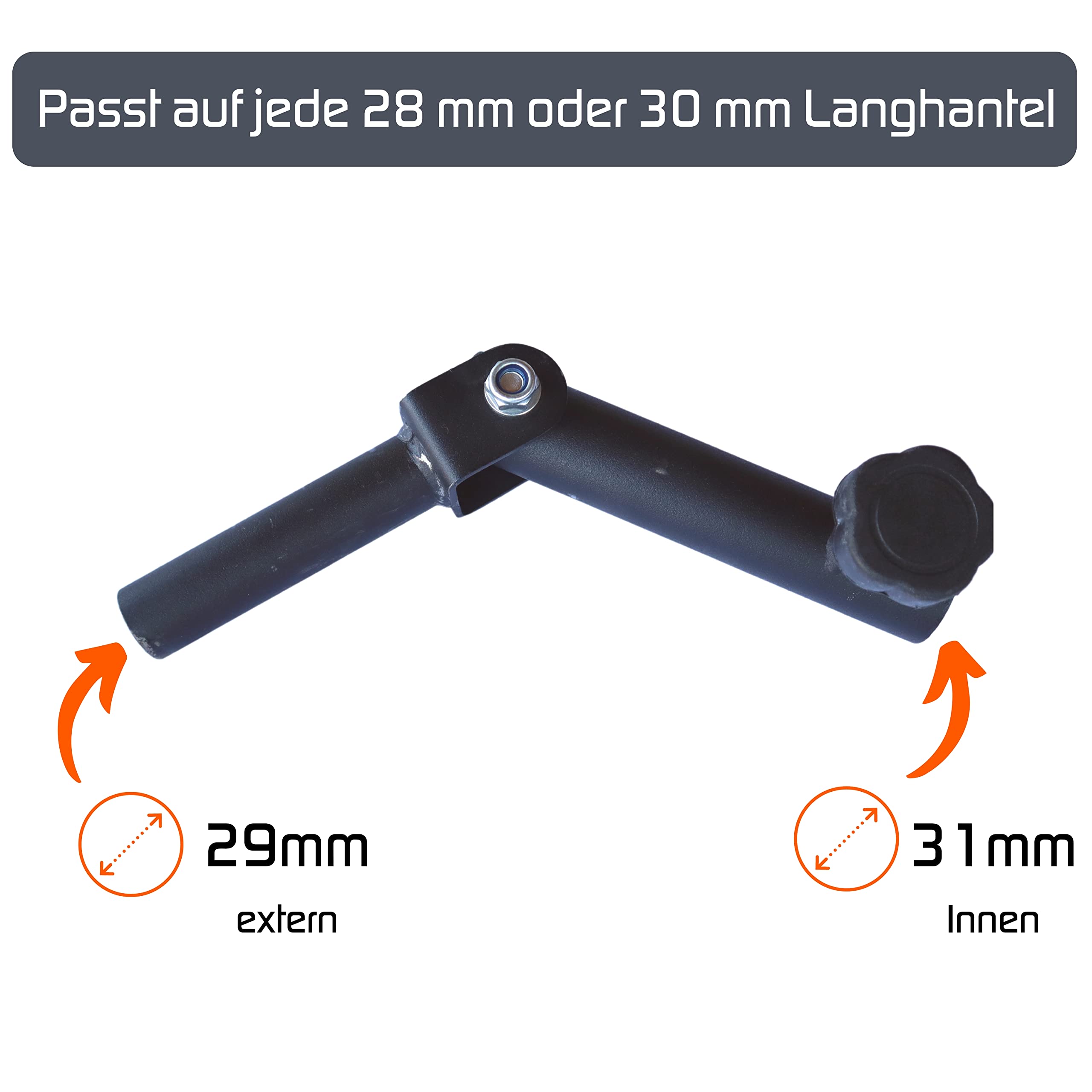 Ruffman Landmine support für Langhanteln 30mm – T Bar Row - Fitness Langhantel Rudergriff - Rückentrainer