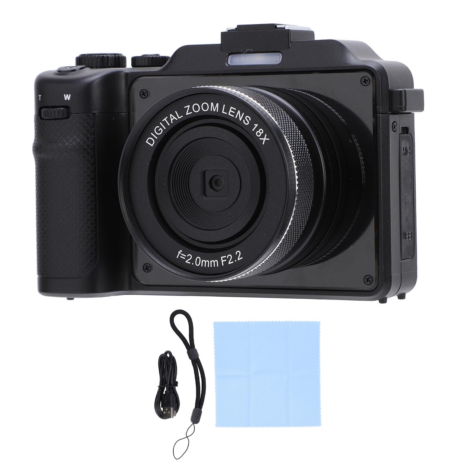 Amazon.co.jp: 4K デジタル ビデオ カメラ、56MP 写真、18X ズーム