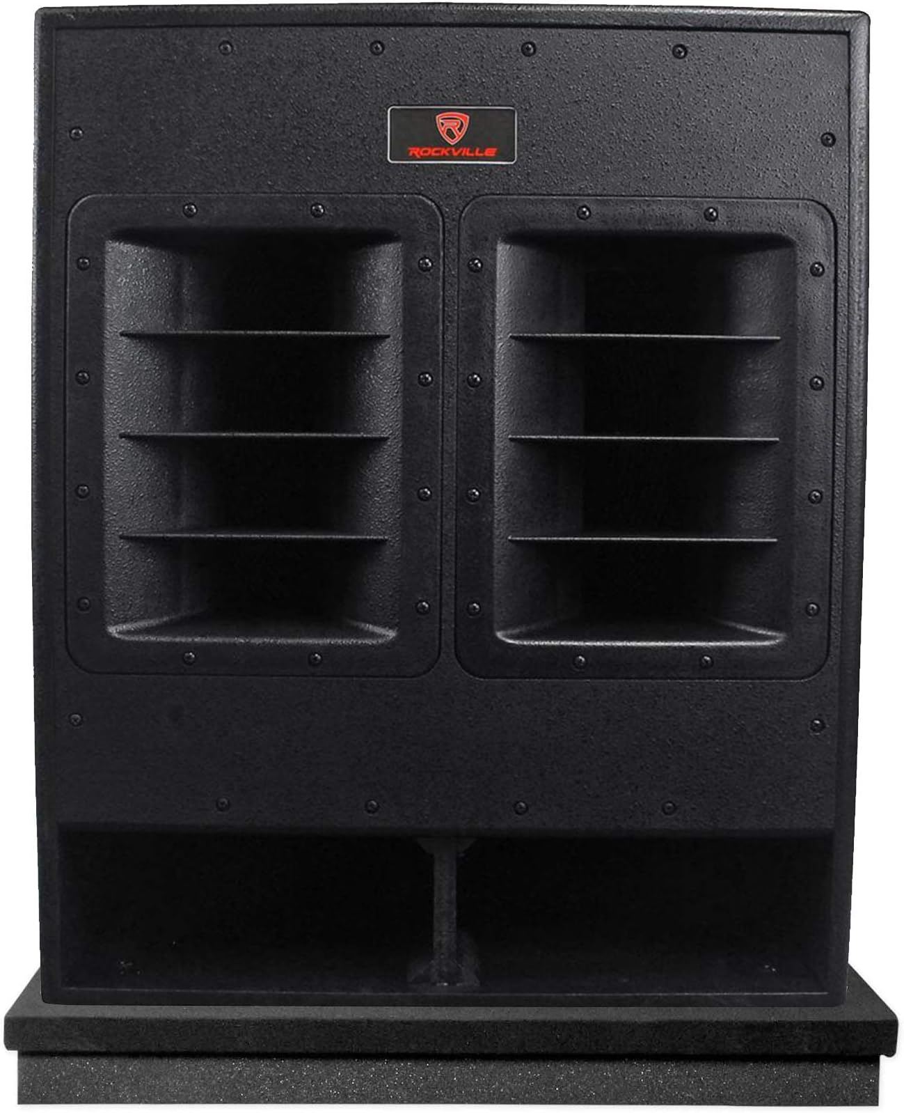 RBG18FA Bundle: 18 in 3000-Watt Powered Folded Horn PA/DJ subwoofer, ISO 12-18 Isolation Platform Acoustic Riser pad for 12/15/18 in subs, 2-Items