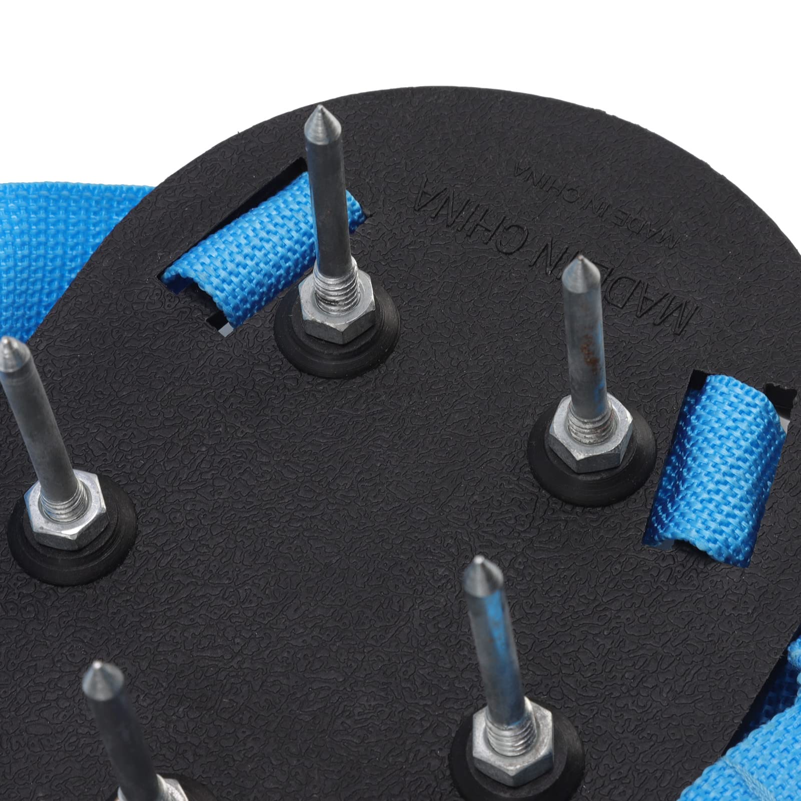 Chaussures aérateurs de pelouse, Chaussures à Pointes scarificateurs de Jardin pour l’aération du Sol, Base en Alliage d’Aluminium avec Semelle en ABS et Boucles en Nylon réglables