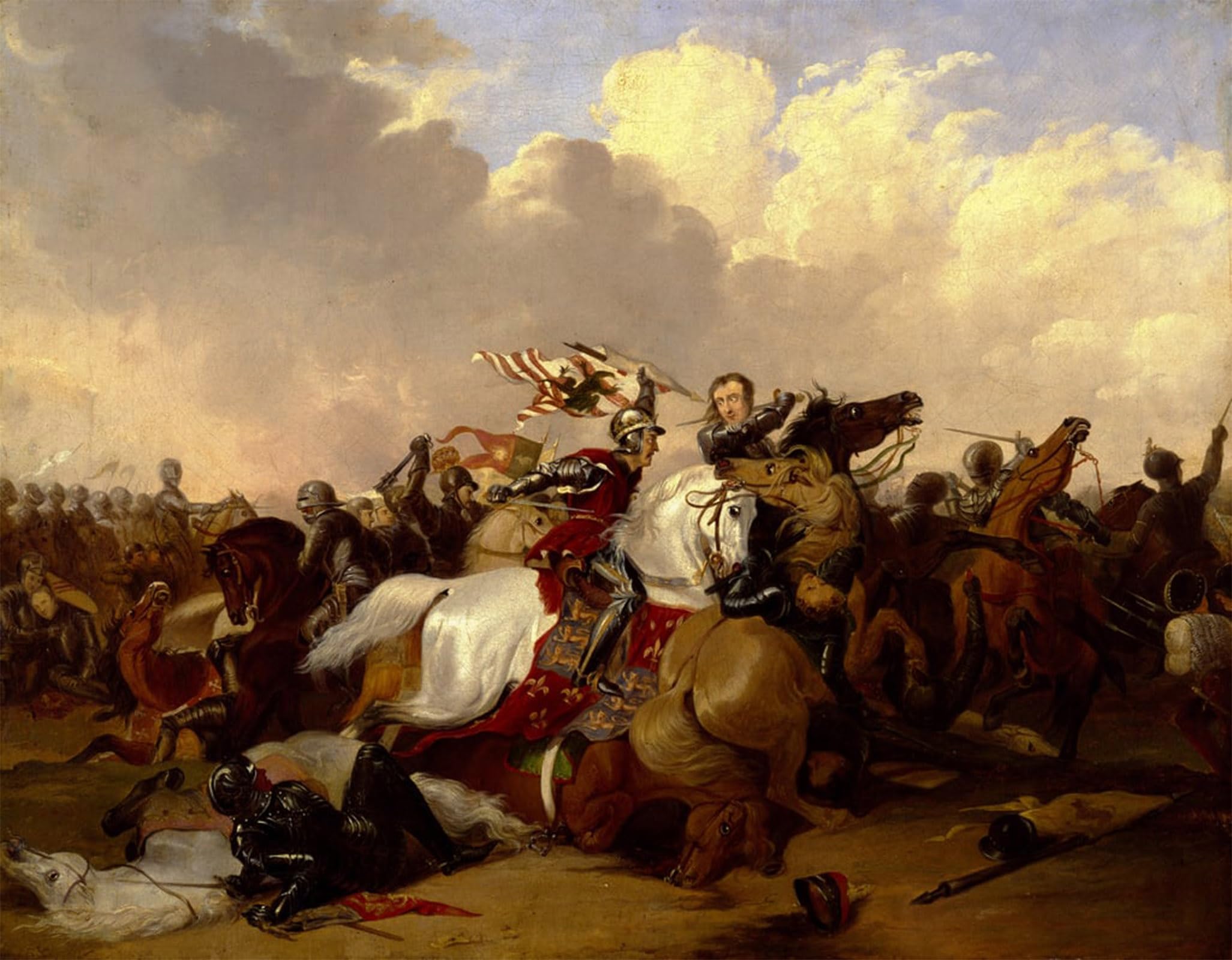 ARTXLXXBN Famous Painting Art Wall Decor Abstract Art Picture Battle of Bosworth by Abraham Animal Pictures for Home Decor 60x90cm