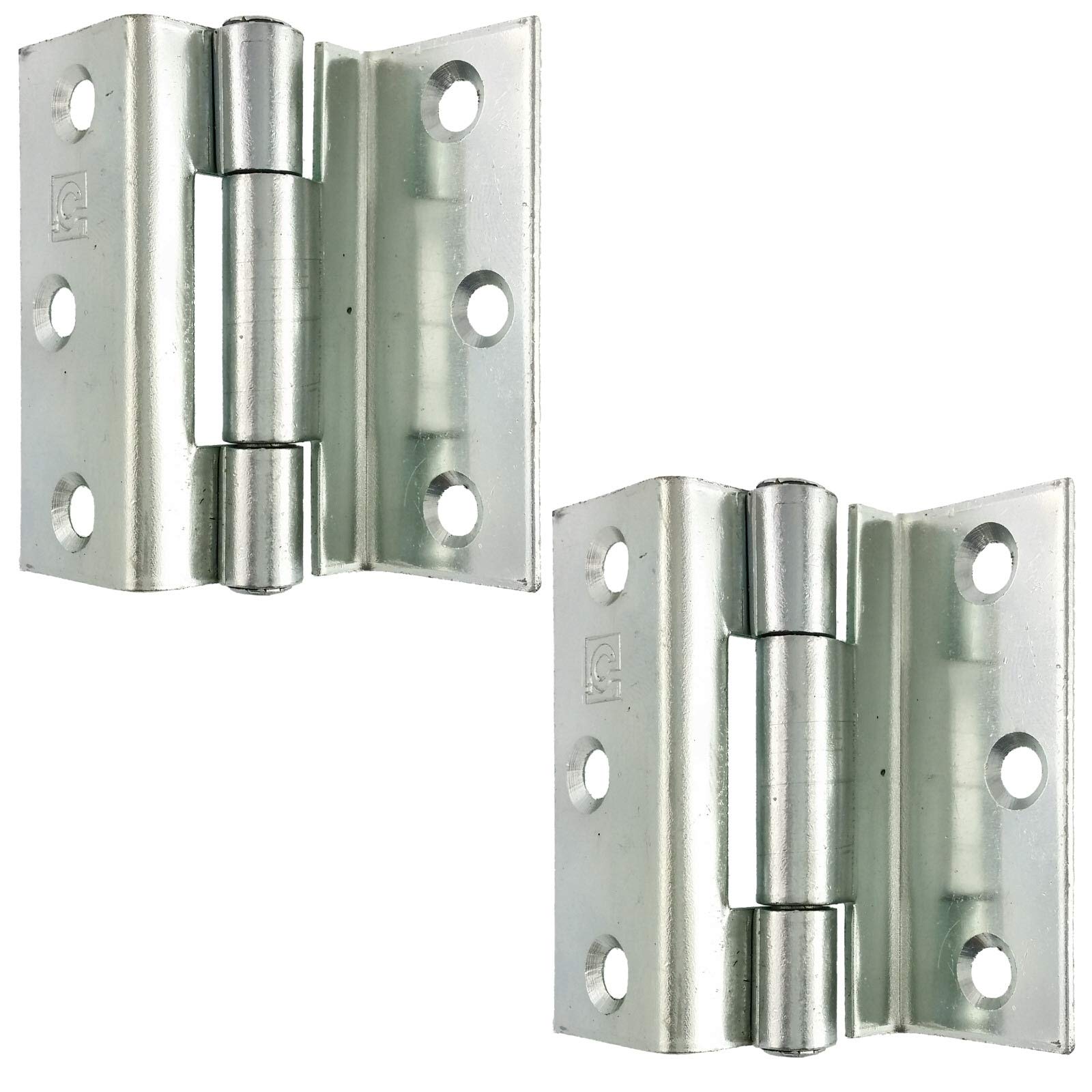 F&H™ 2.½" Inch - 63mm Pattern 1951 Stormproof Casement Window Hinges 1 Pair (2 Hinges) Bright Zinc