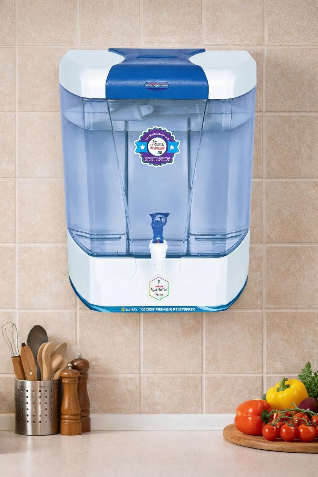 Aqua Platinum RO Water Purifier with Alkaline Copper UV, 6 Stage Purification, 12L Storage, Reverse Osmosis System, Plastic, Countertop (Blue)-image-46