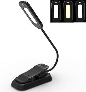 PERFECTDAY Book Light, 10 LED USB Rechargeable Reading Light with 3-Level Brightness for Eye Protection Night Reading Lamp (10 LED)