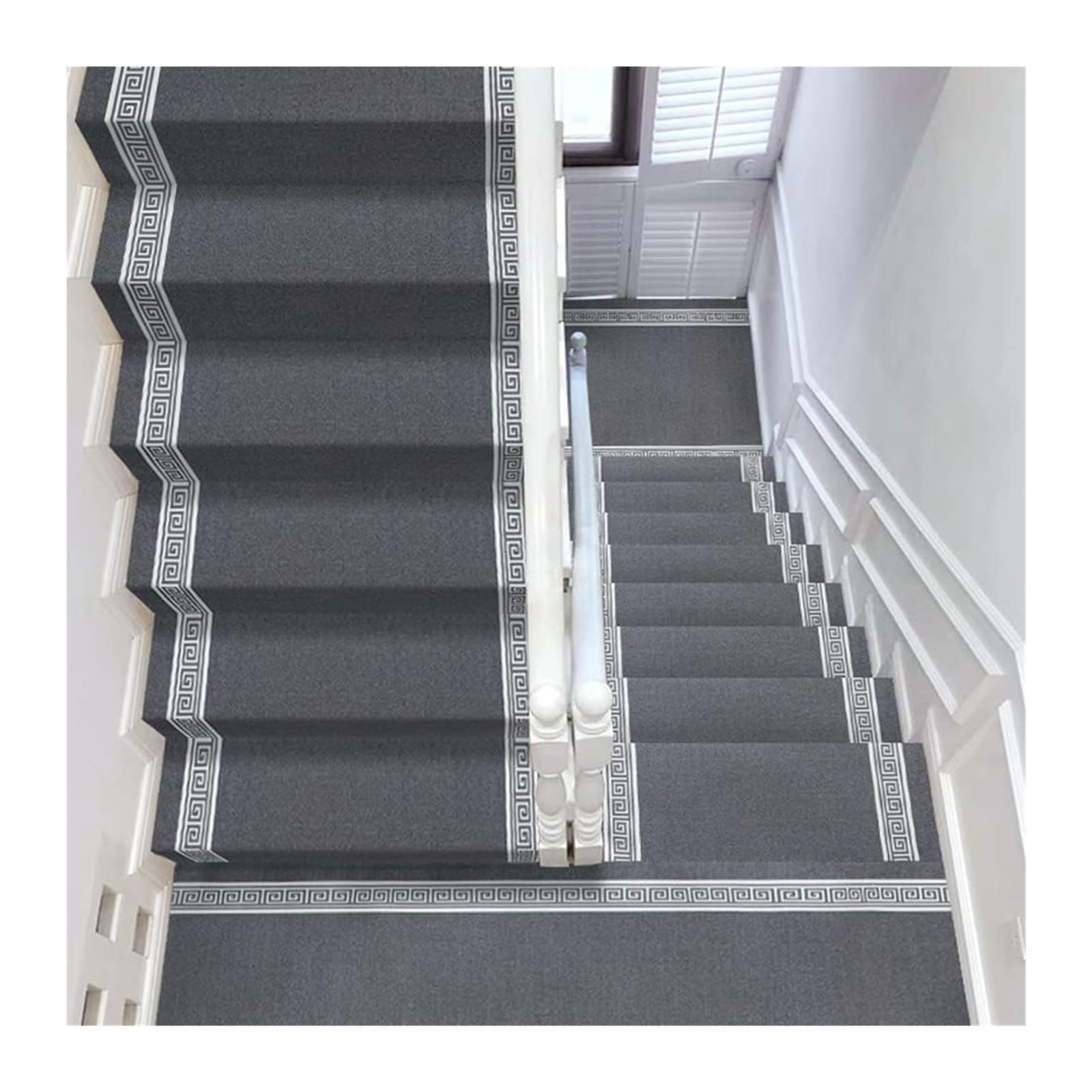 Tapis d'escalier autocollant antidérapant - Tapis de sécurité pour enfants, personnes âgées et animaux domestiques - Décoration de sol intérieur/extérieur - Gris - 1 x 4 m (l x L)