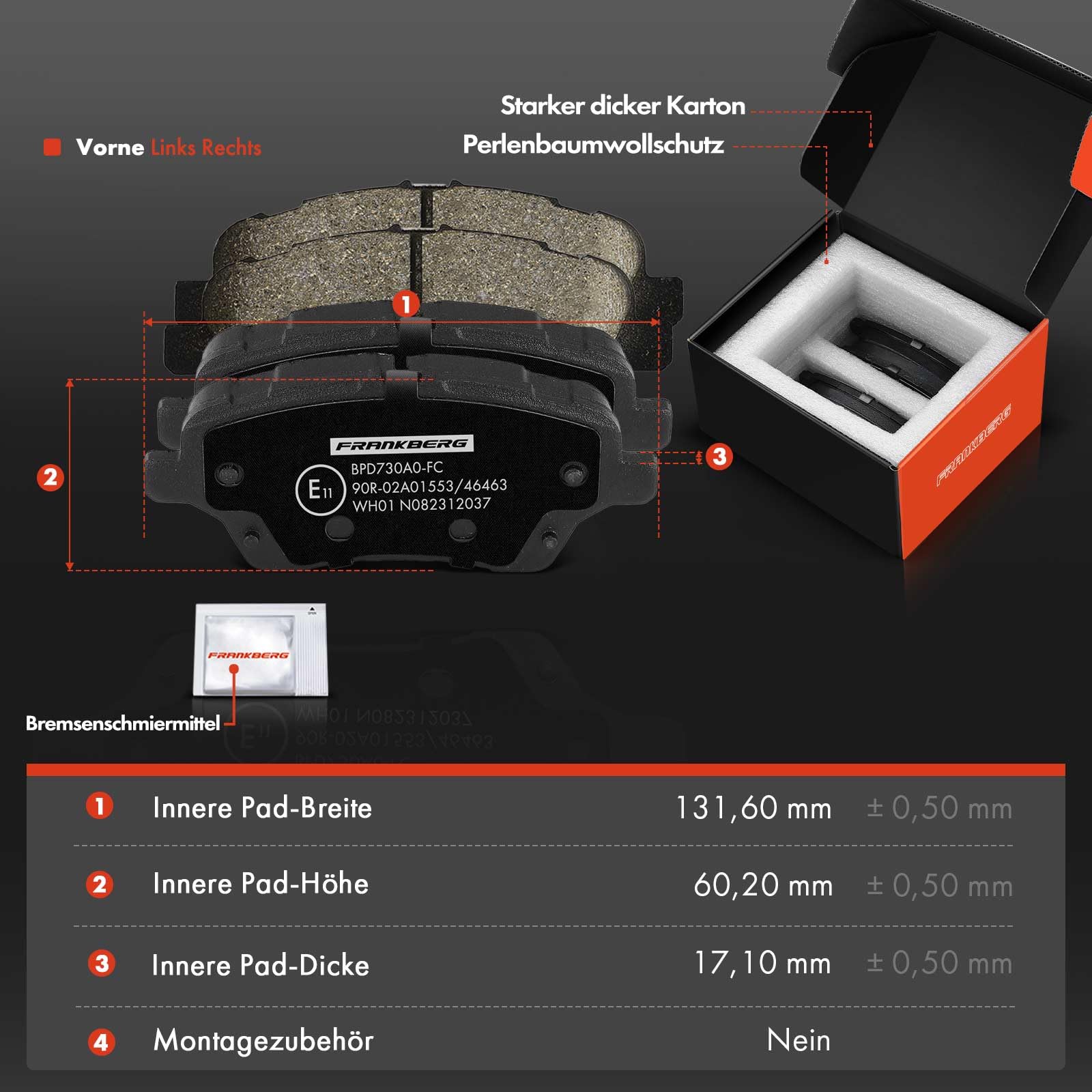 Frankberg 4x Brake Kit Brake Disc Pad IV | Offer Of The Day